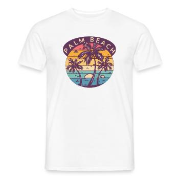Palm Beach - T-shirt homme - blanc - Devant - AI Model Male 178 dark (178cm)