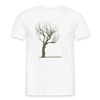 Tree without leaves - modificated - Men's T-Shirt - white - Front - AI Model Male 178 dark (178cm)