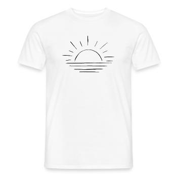 sunset - T-shirt homme - blanc - Devant - AI Model Male 178 dark (178cm)