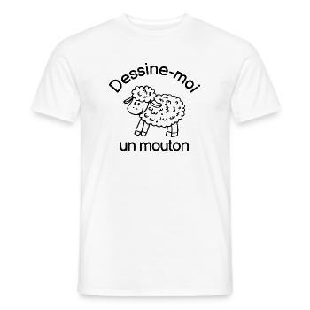 Schaf, - Männer T-Shirt - Weiß - Vorne - AI Model Male 178 dark (178cm)