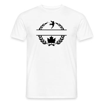 Kanada Ahornblatt Eishockey Lorbeerkranz - Männer T-Shirt - Weiß - Vorne - AI Model Male 178 dark (178cm)