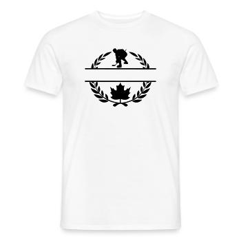 Kanada Ahornblatt Eishockey Lorbeerkranz - Männer T-Shirt - Weiß - Vorne - AI Model Male 178 dark (178cm)