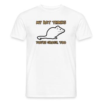 Drôles de dictons rat animaux de compagnie animaux de compagnie - T-shirt homme - blanc - Devant - AI Model Male 178 dark (178cm)