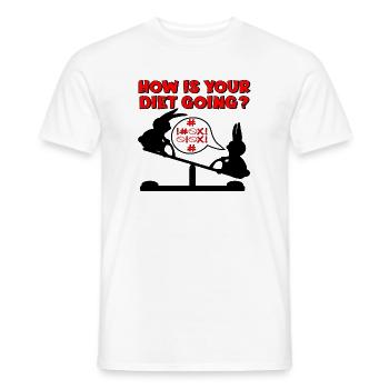 COMMENT VA LE RÉGIME - LAPINS DRÔLE - T-shirt homme - blanc - Devant - AI Model Male 178 dark (178cm)