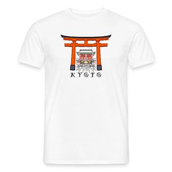 Japan, Kyoto, Fushimi Inari- Taisha Shrine - Men's T-Shirt - white - Front - AI Model Male 178 dark (178cm)