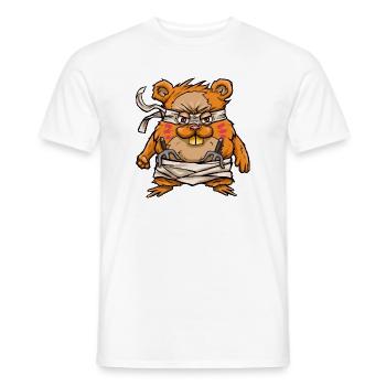 HAM-JITSU - Männer T-Shirt - Weiß - Vorne - AI Model Male 178 dark (178cm)