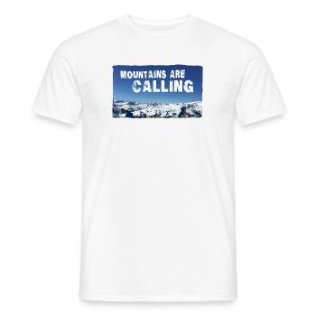 Mountains are Calling Damüls (2 Upload) - Men's T-Shirt - white - Front - AI Model Male 178 dark (178cm)