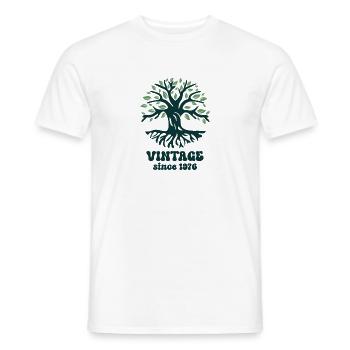 Millésime 1976 - T-shirt homme - blanc - Devant - AI Model Male 178 dark (178cm)