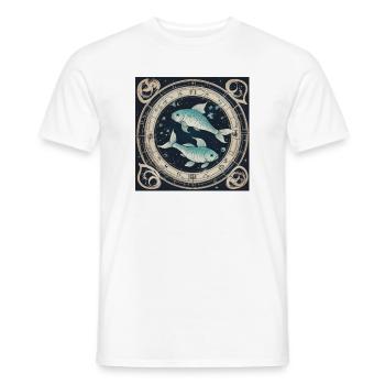 Zodiac Pisces - Männer T-Shirt - Weiß - Vorne - AI Model Male 178 dark (178cm)