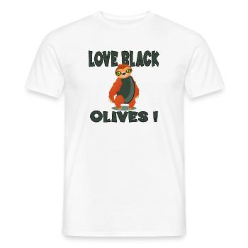 AMOUR OLIVE NOIRE COSTUME PARESSEUX - T-shirt homme - blanc - Devant - AI Model Male 178 dark (178cm)