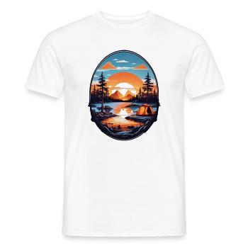 Camping Zeit - Männer T-Shirt - Weiß - Vorne - AI Model Male 178 dark (178cm)