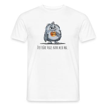 Der frühe Vogel kann mich mal - Kaffee, Spruch - Männer T-Shirt - Weiß - Vorne - AI Model Male 178 dark (178cm)