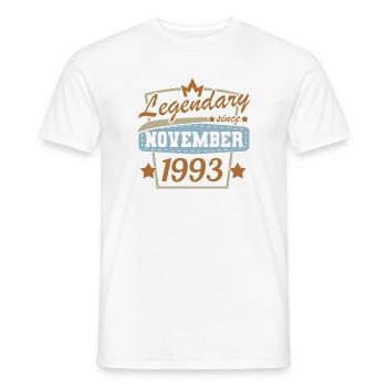 legendary since November 1993 retro birthday - Men's T-Shirt - white - Front - AI Model Male 178 dark (178cm)