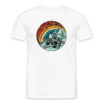 Jeep Trail Under Rainbow Peaks - Men's T-Shirt - white - Front - AI Model Male 178 dark (178cm)