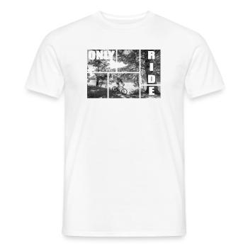 Only ride - Men's T-Shirt - white - Front - AI Model Male 178 dark (178cm)