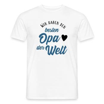 Wir haben den besten Opa der Welt - Männer T-Shirt - Weiß - Vorne - AI Model Male 178 dark (178cm)