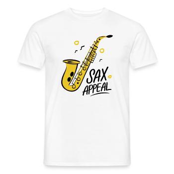 Saxophone Doré Jazz Graphique - T-shirt homme - blanc - Devant - AI Model Male 178 dark (178cm)