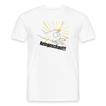 Poing de force dans l’auréole - T-shirt homme - blanc - Devant - AI Model Male 178 dark (178cm)
