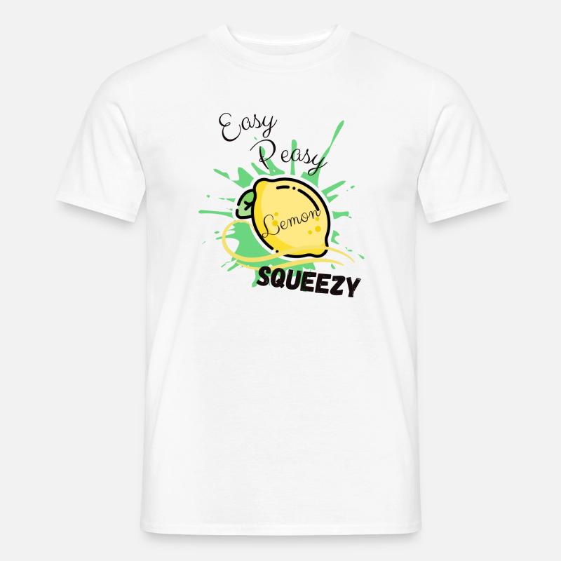 Zitrone Easy Peasy Lemon Squeezy - Männer T-Shirt - Weiß