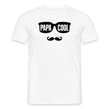 Minimalist Dad Gift: 'Cool Daddy' - Men's T-Shirt - white - Front - AI Model Male 178 dark (178cm)
