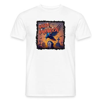 Nocturnal Symphony: The Halloween T-Shirt Design - Men's T-Shirt - white - Front - AI Model Male 178 dark (178cm)