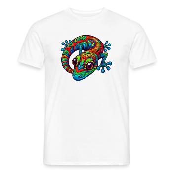 Gecko - Männer T-Shirt - Weiß - Vorne - AI Model Male 178 dark (178cm)