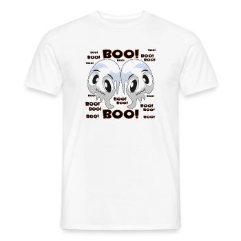 GHOSTS GHOSTS HALLOWEEN COSTUMES FOR COUPLES - Men's T-Shirt - white - Front - AI Model Male 178 dark (178cm)