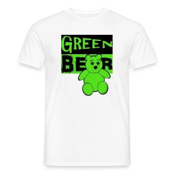 Grüner Bär - Männer T-Shirt - Weiß - Vorne - AI Model Male 178 dark (178cm)
