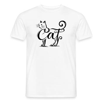 Feline Overlay - Fused Cat - Men's T-Shirt - white - Front - AI Model Male 178 dark (178cm)