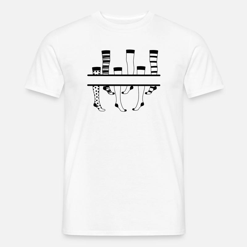 Strumpfhosen-Logo - Männer T-Shirt - Weiß