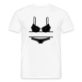 Dessous-Logo für BH und Slip - Männer T-Shirt - Weiß - Vorne - AI Model Male 178 dark (178cm)