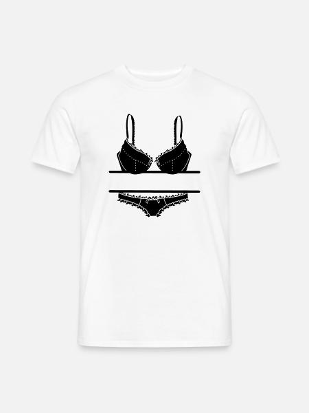 Dessous-Logo für BH und Slip - Männer T-Shirt - Weiß