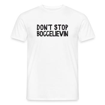 Dont Stop Boccelievin Ball with Jack Bocci Game - Men's T-Shirt - white - Front - AI Model Male 178 dark (178cm)
