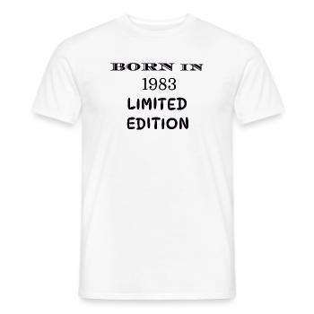 Born in 1983 limited edition - Men's T-Shirt - white - Front - AI Model Male 178 dark (178cm)