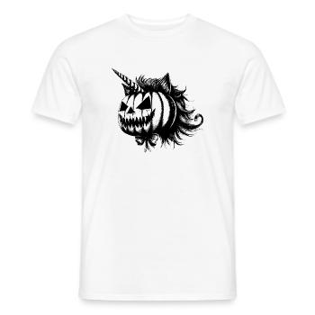 Chat-Licorne d'Halloween - T-shirt homme - blanc - Devant - AI Model Male 178 dark (178cm)