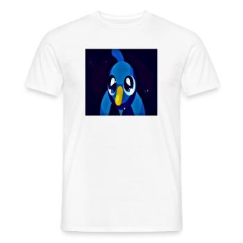 Schimmernder Blauparrot im Nachtstern - Männer T-Shirt - Weiß - Vorne - AI Model Male 178 dark (178cm)