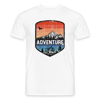 Adventure Summit MTB Sonnenuntergang - Männer T-Shirt - Weiß - Vorne - AI Model Male 178 dark (178cm)