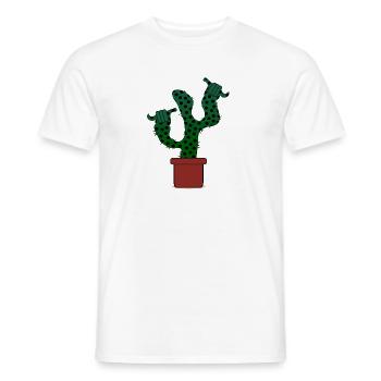 SUCCULENTS CACTI CACTUS PLANTS SURF - Men's T-Shirt - white - Front - AI Model Male 178 dark (178cm)