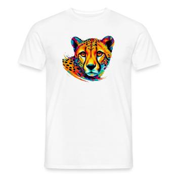 Cheetah - Men's T-Shirt - white - Front - AI Model Male 178 dark (178cm)