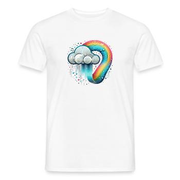 Rainbow Cloud - Men's T-Shirt - white - Front - AI Model Male 178 dark (178cm)