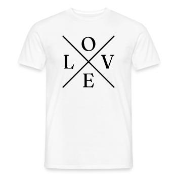 Love - Männer T-Shirt - Weiß - Vorne - AI Model Male 178 dark (178cm)