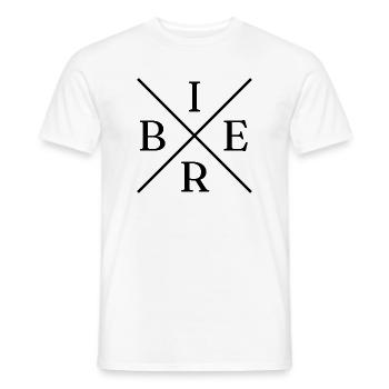Bier Cross Logo - Männer T-Shirt - Weiß - Vorne - AI Model Male 178 dark (178cm)