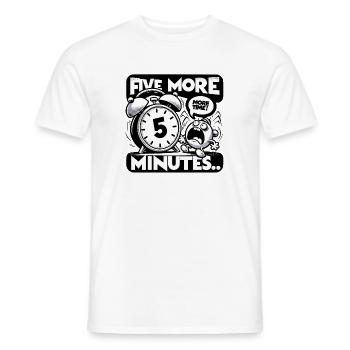 Cadeau humoristique - Encore 5 minutes - T-shirt homme - blanc - Devant - AI Model Male 178 dark (178cm)