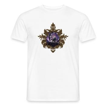A Fairy and a Dark Wolf - Men's T-Shirt - white - Front - AI Model Male 178 dark (178cm)