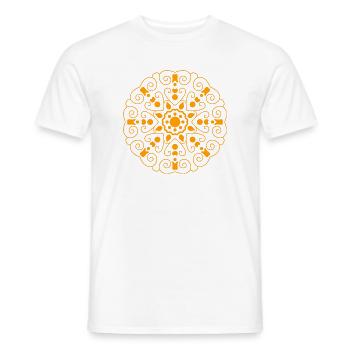 Mandala Ornamentale Eleganz - Männer T-Shirt - Weiß - Vorne - AI Model Male 178 dark (178cm)
