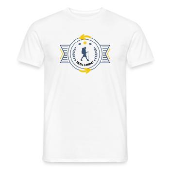 Santiago de Compostela Vintage Badge - Men's T-Shirt - white - Front - AI Model Male 178 dark (178cm)