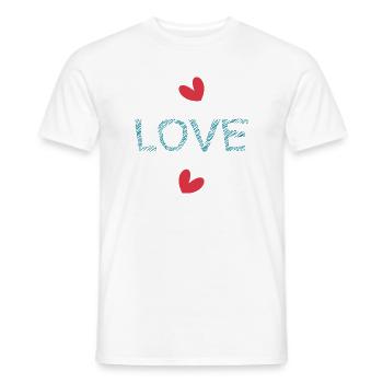 CHRISTMAS. YEAR. ANNIVERSARY. RETIREMENT. FEAST. HEART. - Men's T-Shirt - white - Front - AI Model Male 178 dark (178cm)