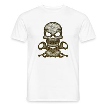 Skull Skull - Men's T-Shirt - white - Front - AI Model Male 178 dark (178cm)