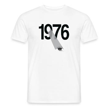 Millésime 1976 - T-shirt homme - blanc - Devant - AI Model Male 178 dark (178cm)