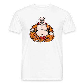 Humorvoller Buddha - Männer T-Shirt - Weiß - Vorne - AI Model Male 178 dark (178cm)